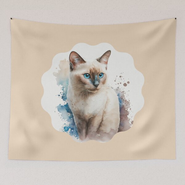 Item preview, Siamese cat designed and sold by FedoraDesign.