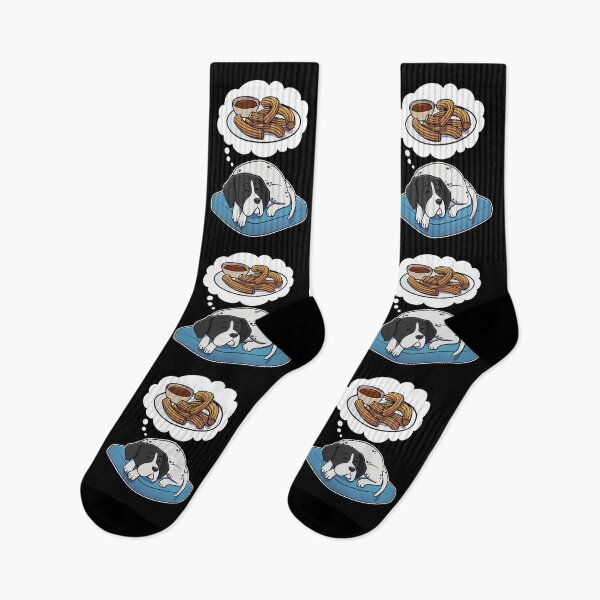 Item preview, English Pointer dreaming about Churros designed and sold by DoggieDelights.