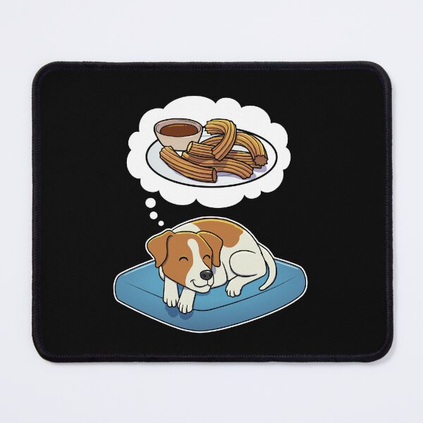 Item preview, Jack Russell Terrier dreaming about Churros designed and sold by DoggieDelights.