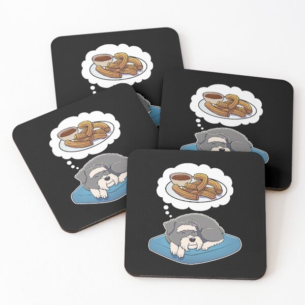 Item preview, Miniature Schnauzer dreaming about Churros designed and sold by DoggieDelights.