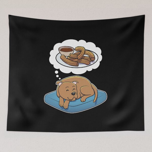 Artikelvorschau, Staffordshire Bull Terrier dreaming about Churros entworfen und verkauft von DoggieDelights.
