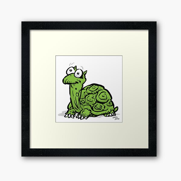 CORNIBUS SCHILDKRÖTE FARBIG Gerahmter Kunstdruck