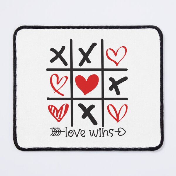 Item preview, Tic Tac Toe Xs and Os Noughts And Crosses Valentines Hearts Love Wins designed and sold by Dolphin Graphic.