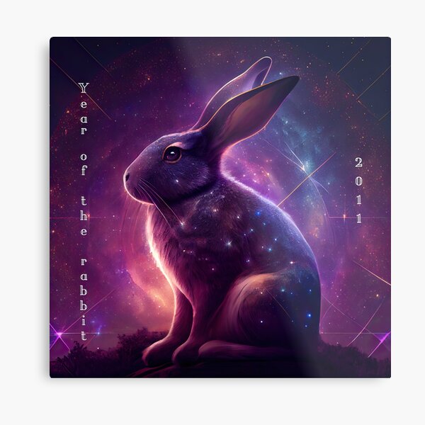 Item preview, Year of the Rabbit 2011 in purple galaxy designed and sold by art8085.