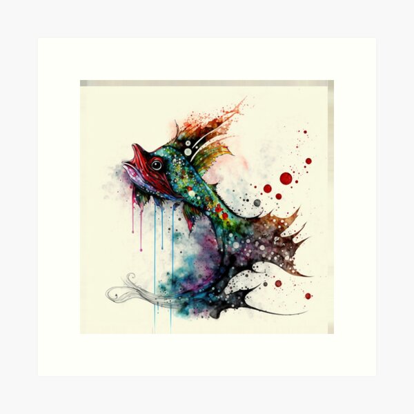 Abstract Fish Painting