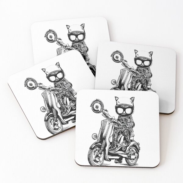 Item preview, biker cat vector design designed and sold by test26.