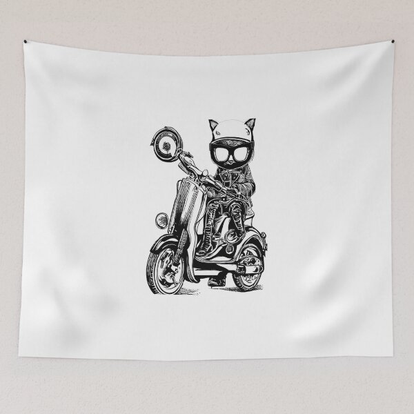 Item preview, biker cat vector design designed and sold by test26.