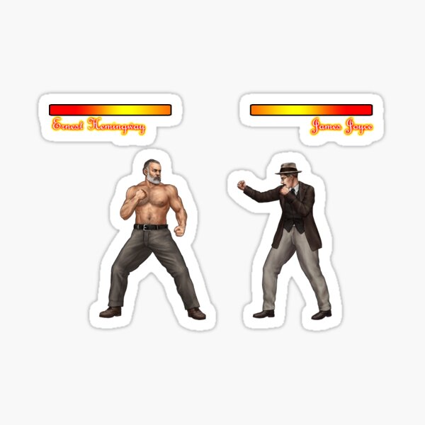 Hemingway vs Joyce Sticker