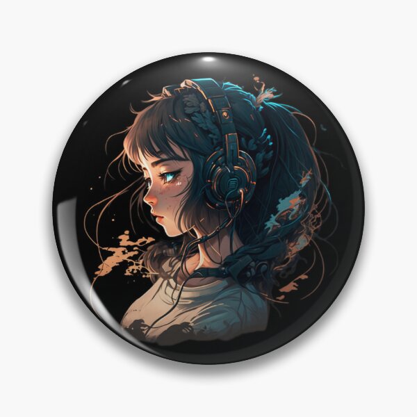 Item preview, Girl with headphones  designed and sold by Christolamber.