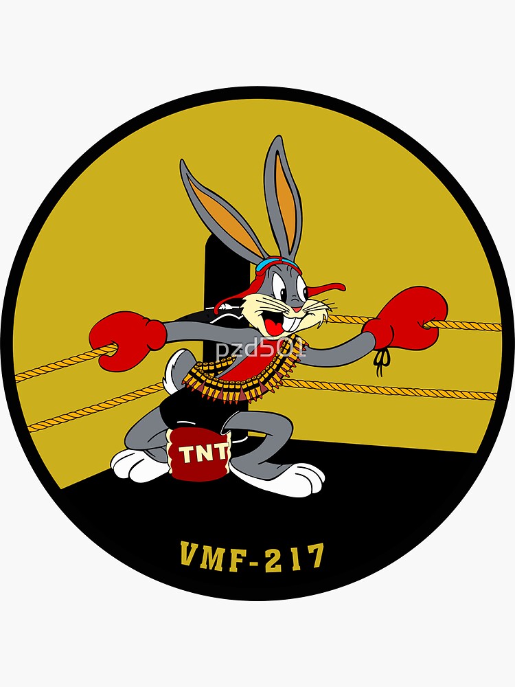 "USMC - VMF-217 - Marine Fighter Squadron 217 - Clean Style" Sticker ...