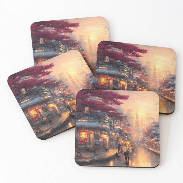 Item preview, Fantasy View of a Street in Tokyo designed and sold by donlmartino.