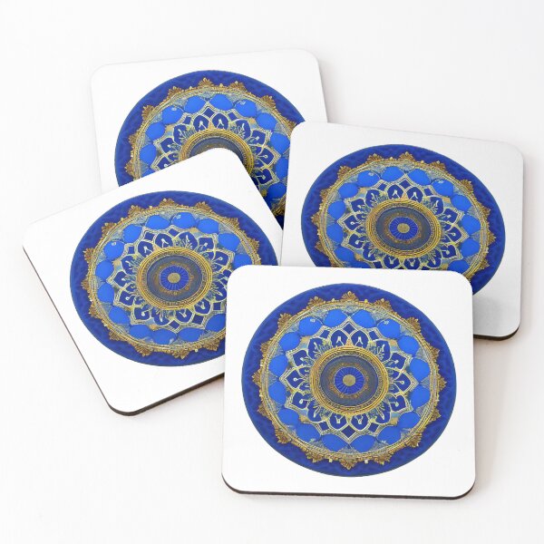 Item preview, Srunning Blue and Gold Flower Mandala (Transparent Background) designed and sold by Basunat.