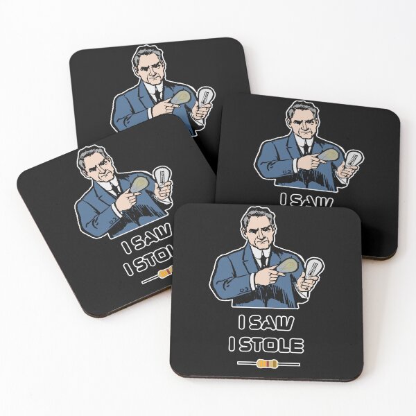 Item preview, 'I saw, I stole' Thomas Edison Stealing Design - Retro Illustration Design for T-shirts, mugs, phone cases and other accessories designed and sold by Ridiculam Toga.