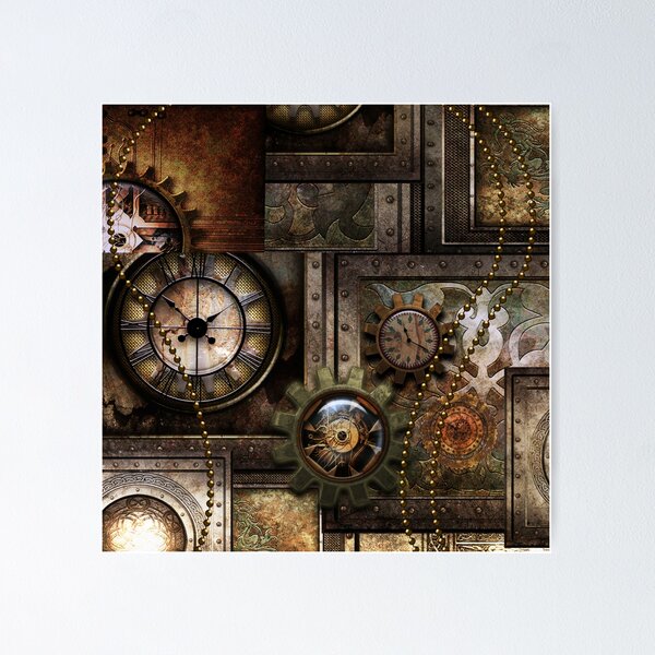 Item preview, Steampunk, wonderful clockwork with gears designed and sold by nicky2342.