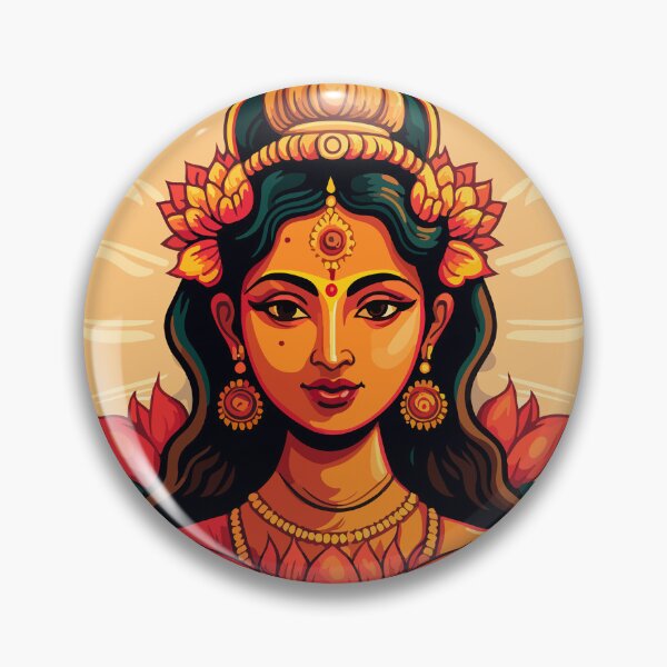 Item preview, Devi artwork divine sacred lady lotus feminine designed and sold by CameltStudio.