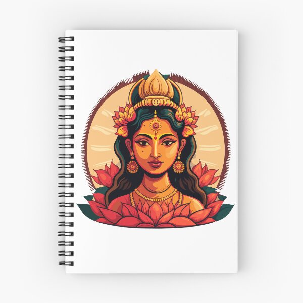 Item preview, Devi artwork divine sacred lady lotus feminine designed and sold by CameltStudio.