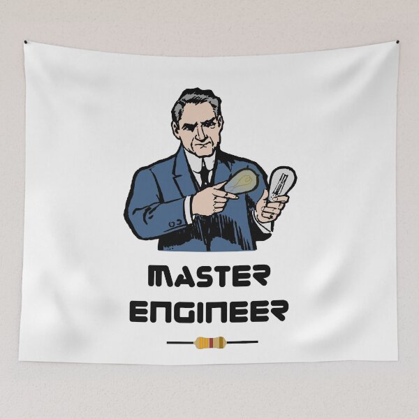 Item preview, 'Master Engineer' Thomas Edison Stealing Design - Retro Illustration Design for T-shirts, mugs, phone cases and other accessories designed and sold by Ridiculam Toga.
