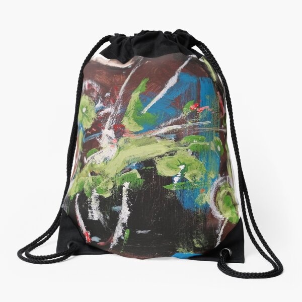 Fiori Astratti, arte espressionista Drawstring Bag
