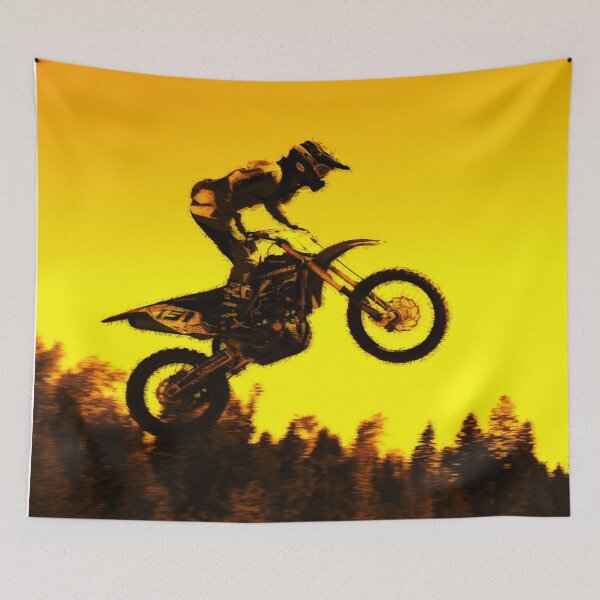Artikelvorschau, Sonnenuntergang-Lauf - Motocross-Rennläufer entworfen und verkauft von NaturePrints.