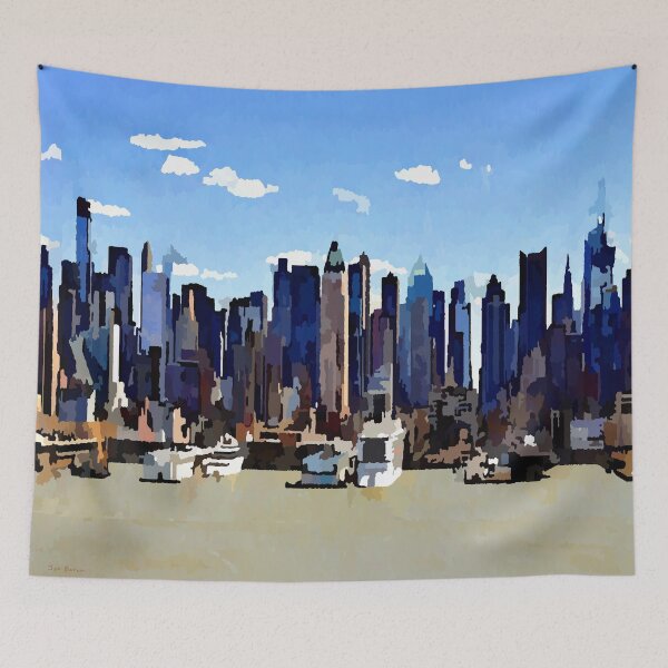 Item preview, New York City Waterfront Dreams Skyline designed and sold by Jon-Baran.