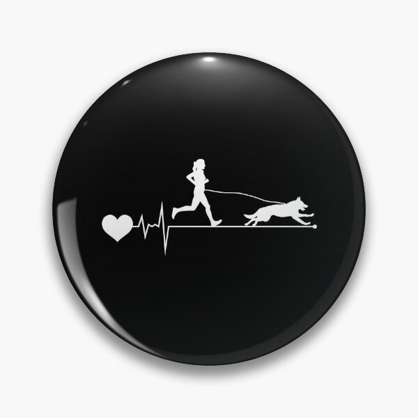 Item preview, Canicross Trail Running Dog Sport Heartbeat Pulse designed and sold by CuteDesigns1.