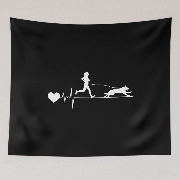 Item preview, Canicross Trail Running Dog Sport Heartbeat Pulse designed and sold by CuteDesigns1.