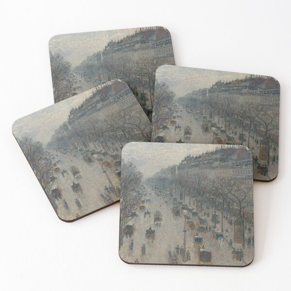 Item preview, Winter scenery - The Boulevard Montmartre on a Winter Morning by  Camille Pissarro designed and sold by AR-shop.
