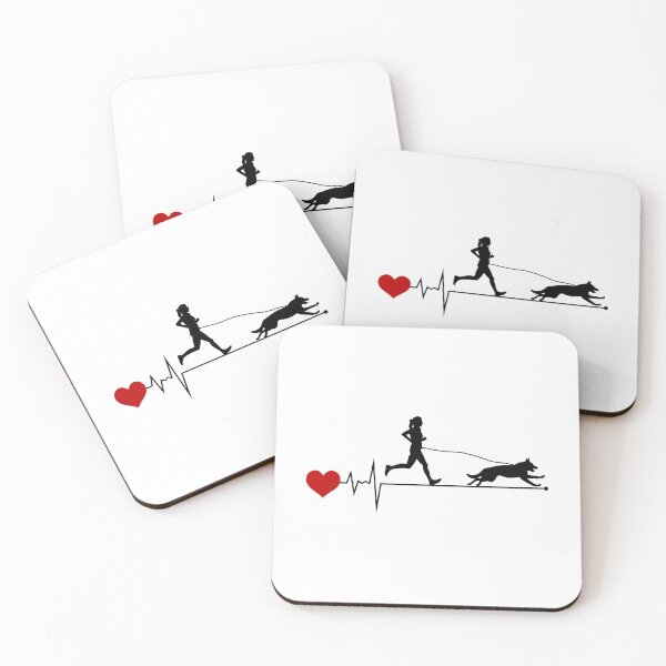Item preview, Canicross Trail Running Dog Sport Heartbeat Pulse designed and sold by CuteDesigns1.