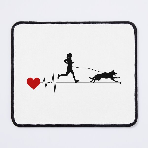 Item preview, Canicross Trail Running Dog Sport Heartbeat Pulse designed and sold by CuteDesigns1.