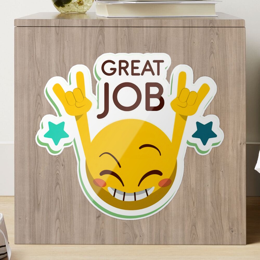Good Job Sticker - Rock on! Graphic by GraphicsBam Fonts