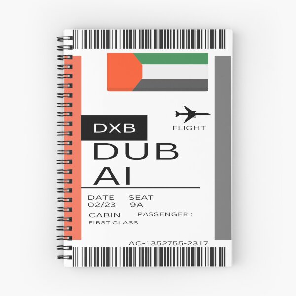 Item preview, Dubai UAE boarding pass template flight destination ticket designed and sold by YusraAiman.