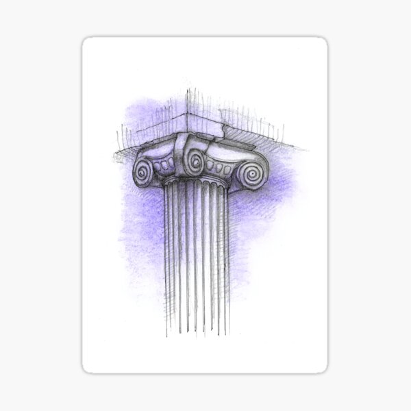 Ionic style Greek column Sticker