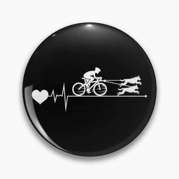 Item preview, Bikejoring DogScooting Dog Sport Bike Bicycle heartbeat Pulse designed and sold by CuteDesigns1.