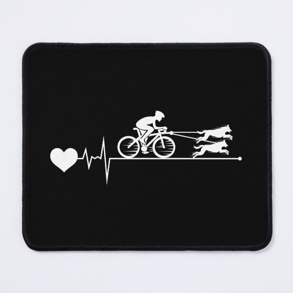 Item preview, Bikejoring DogScooting Dog Sport Bike Bicycle heartbeat Pulse designed and sold by CuteDesigns1.