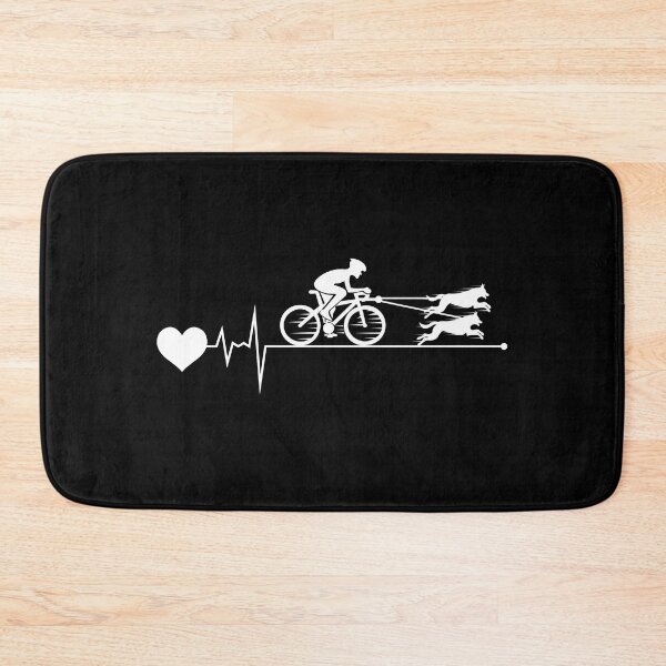 Item preview, Bikejoring DogScooting Dog Sport Bike Bicycle heartbeat Pulse designed and sold by CuteDesigns1.