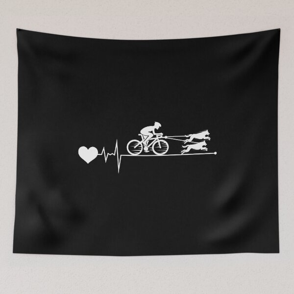 Item preview, Bikejoring DogScooting Dog Sport Bike Bicycle heartbeat Pulse designed and sold by CuteDesigns1.