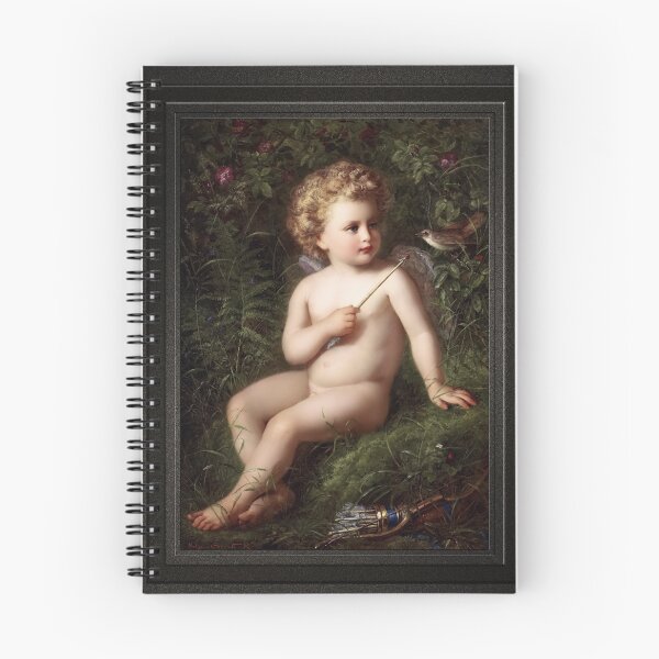 Item preview, Putto Feeding A Strawberry To A Bird by Nathanael Schmitt Remastered Xzendor7 Classical Art Old Masters Reproductions designed and sold by Xzendor7 Digital Art Creations.