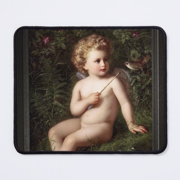 Item preview, Putto Feeding A Strawberry To A Bird by Nathanael Schmitt Remastered Xzendor7 Classical Art Old Masters Reproductions designed and sold by Xzendor7 Digital Art Creations.