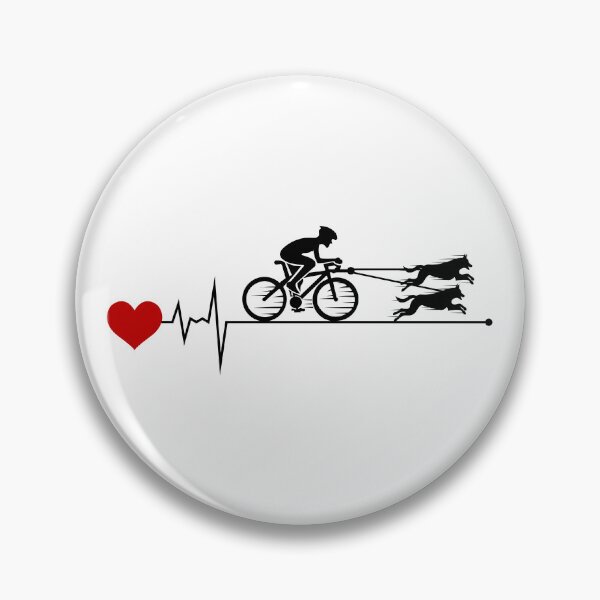 Item preview, Bikejoring DogScooting Dog Sport Bike Bicycle heartbeat Pulse designed and sold by CuteDesigns1.