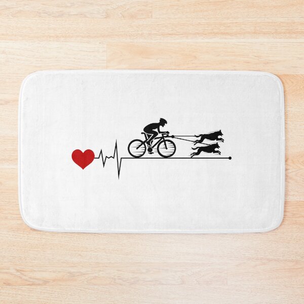 Item preview, Bikejoring DogScooting Dog Sport Bike Bicycle heartbeat Pulse designed and sold by CuteDesigns1.
