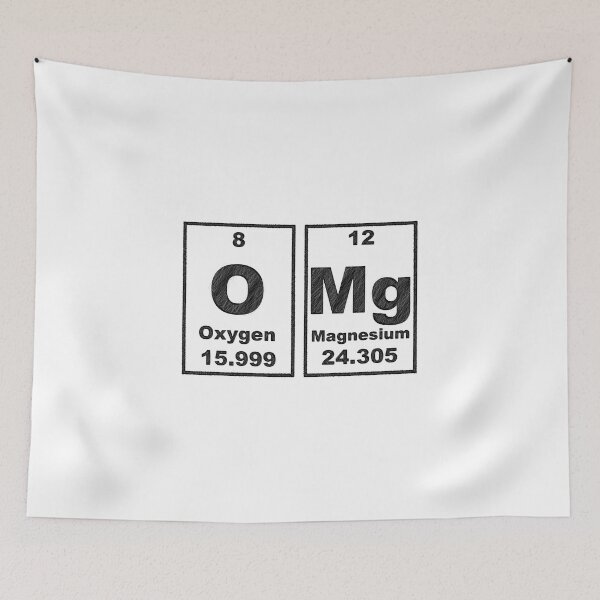 Item preview, Chemistry Joke - OMG - Oxygen Magnesium, OMG the Element of Amazement, Science Humor, flag,omg,amazement designed and sold by RedArtsDesign.