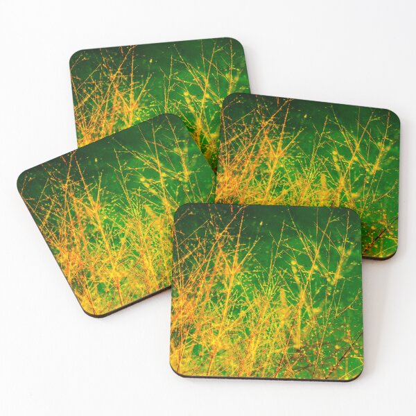 Item preview, yellow green abstract grass designed and sold by fowons.