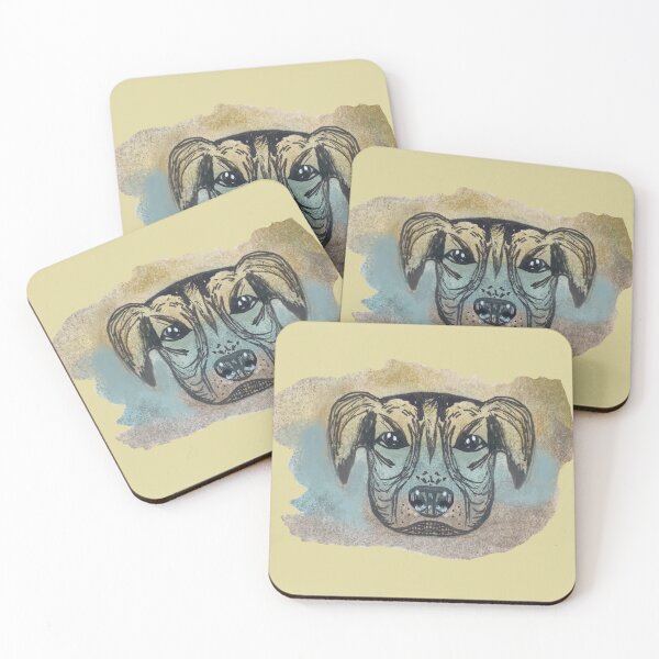 Item preview, Abstract Puppy in watercolor and ink designed and sold by altairaleon.