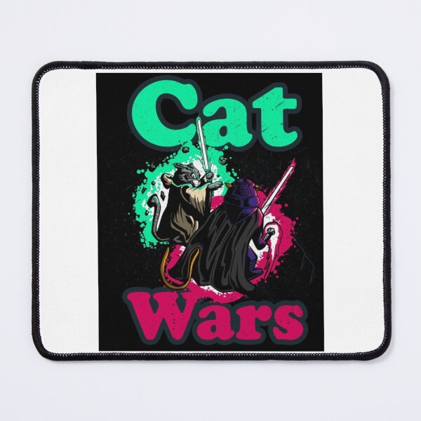 Item preview, Cat Wars Lightsaber Cartoon Cats Fight Chiffon Top designed and sold by GrangehillCrea.