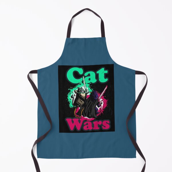 Item preview, Cat Wars Lightsaber Cartoon Cats Fight Chiffon Top designed and sold by GrangehillCrea.