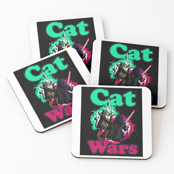 Item preview, Cat Wars Lightsaber Cartoon Cats Fight Chiffon Top designed and sold by GrangehillCrea.