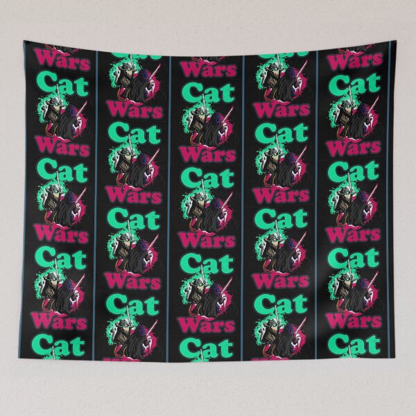 Item preview, Cat Wars Lightsaber Cartoon Cats Fight Chiffon Top designed and sold by GrangehillCrea.