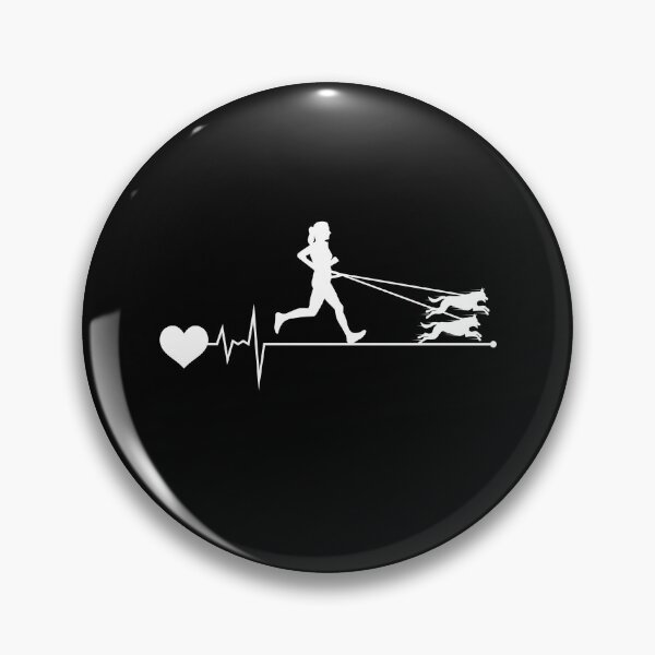 Item preview, Canicross Trail Running Dog Sport Heartbeat Pulse designed and sold by CuteDesigns1.