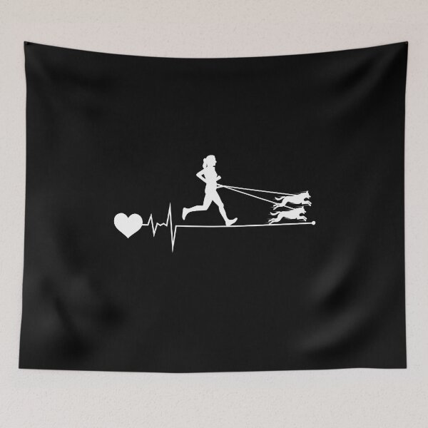 Item preview, Canicross Trail Running Dog Sport Heartbeat Pulse designed and sold by CuteDesigns1.