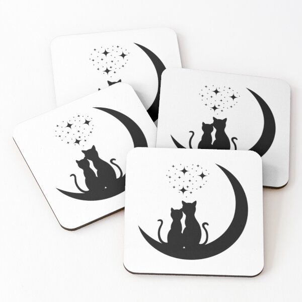 Item preview, Cat With Moon _ Stars Graphic   designed and sold by GrangehillCrea.